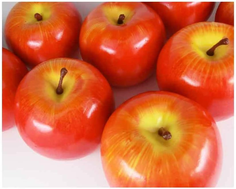 Set of 8 Realistic Apples Food Sample Fruit Model (Red II-Lightweight)