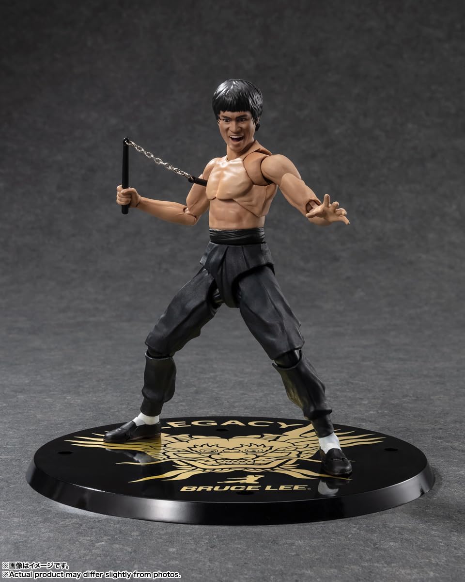 BANDAI SPIRITS S.H. Figuarts Bruce Lee Legacy 50th Ver., Approx. 5.1 inches (130 mm), PVC & ABS, Pre-painted Action Figure