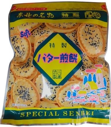 Tohoku Limited Aomori Prefecture Limited Shibukawa Confectionery Specialties of Tohoku [Special Butter Senbei] Convenient Storage Chuck Bag for Easy Storage, 16 Pieces (Cheese Senbei Senbei), Set of