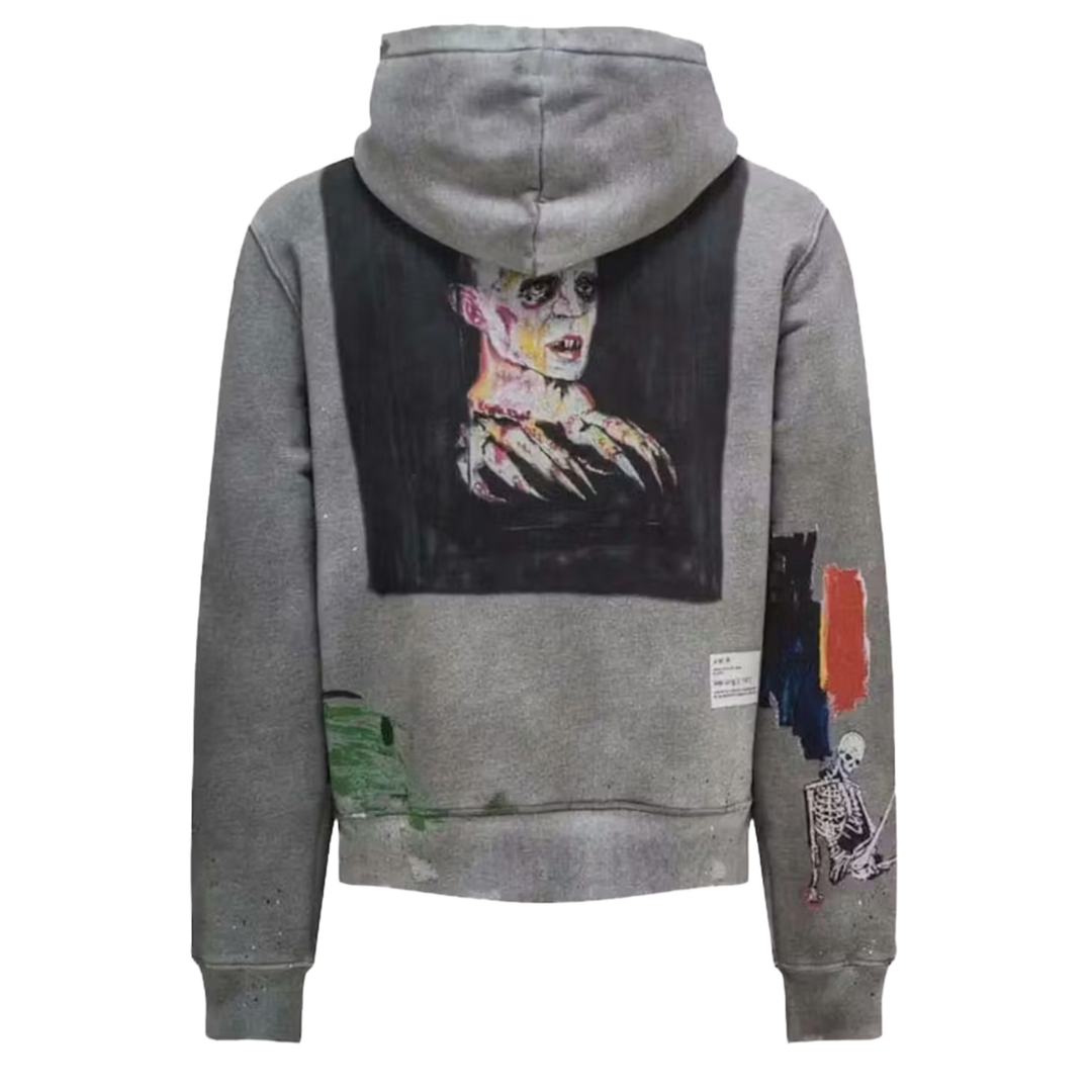 AMIRI 'BLOOD 38 WES LANG' GREY HOODIE