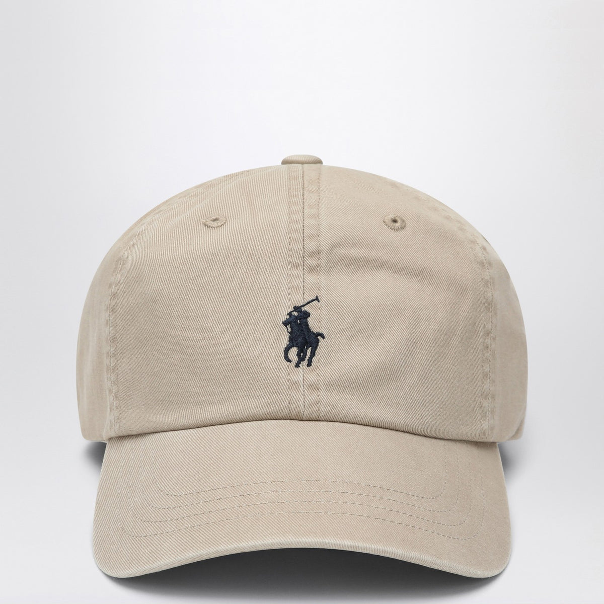 Polo ポロ ラルフローレン ロゴ付きベージュ ベースボール キャップ - Image 2