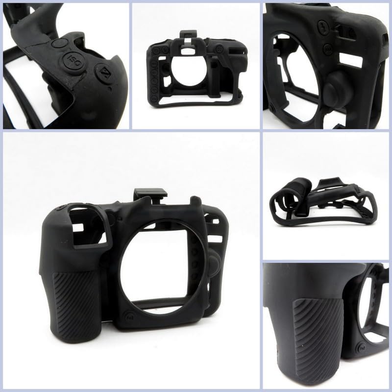 [No Brand] Digital SLR Silicone Jacket Case Compatible with Nikon D7500 Nikon D7500 Simple, Dustproof, Waterproof, Protection, Silicone Jacket, Silicone Case, Rubber Jacket, Rubber Case, Soft