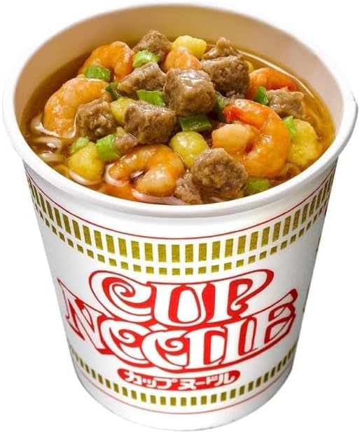 Cup Noodles 3 Varieties 12 Pack Assortment Cup Noodles Seafood Noodle Curry Noodle Taste Comparison Set with Original Message Card