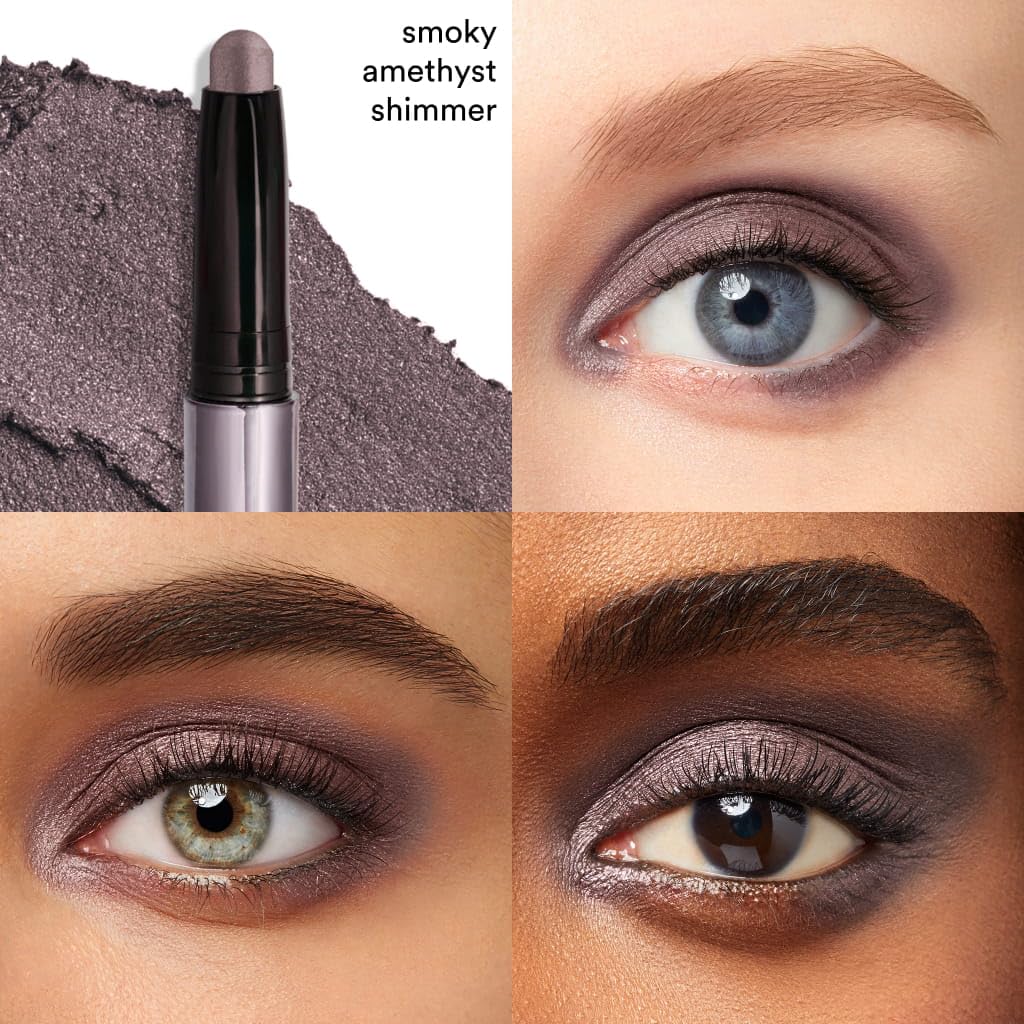 Julep Eyeshadow 101 Cream-to-Powder Waterproof Eyeshadow Stick – Smoky Amethyst Shimmer – Long-Lasting, Buildable, Crease-Proof, Cruelty Free, Shimmer Finish with Built-In Smudger