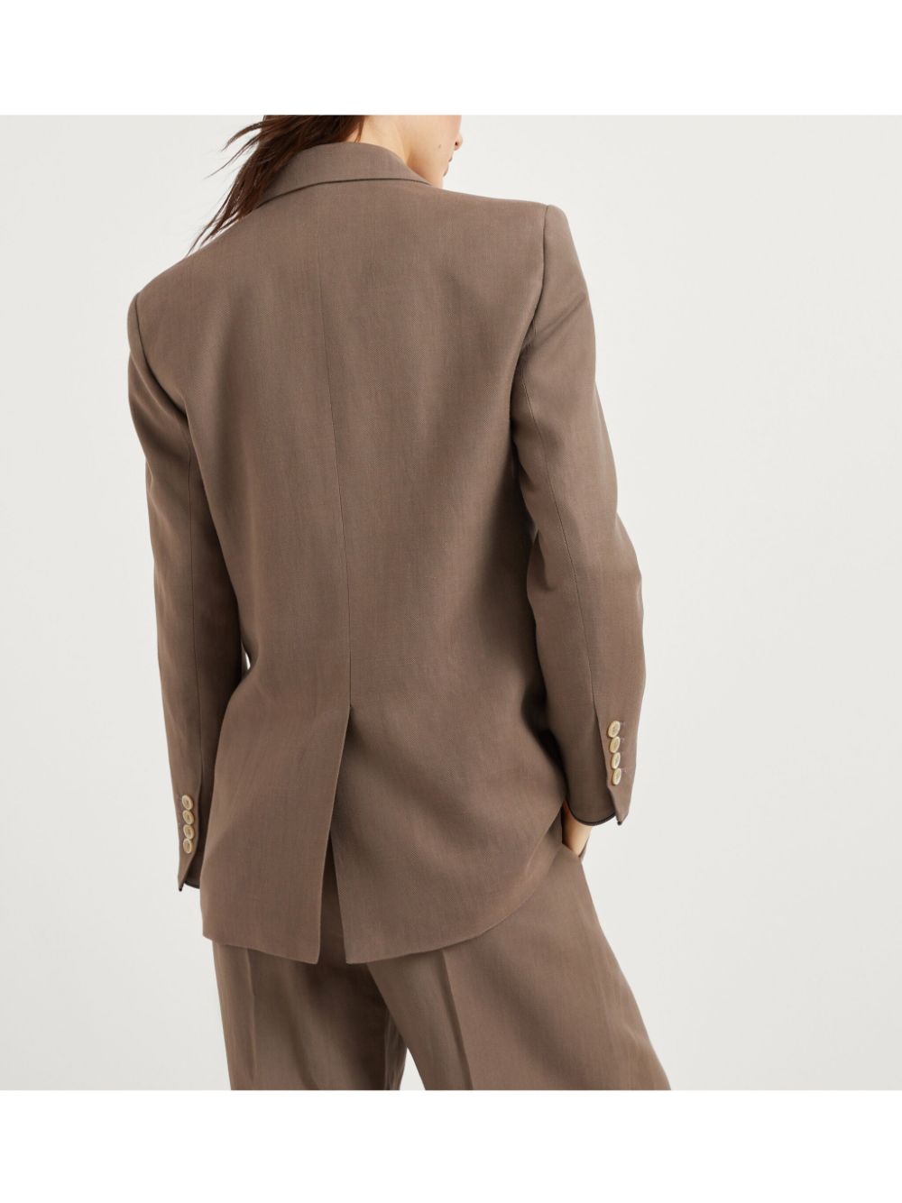 Brunello Cucinelliリネンブレンドダブル胸部ジャケット - Image 2