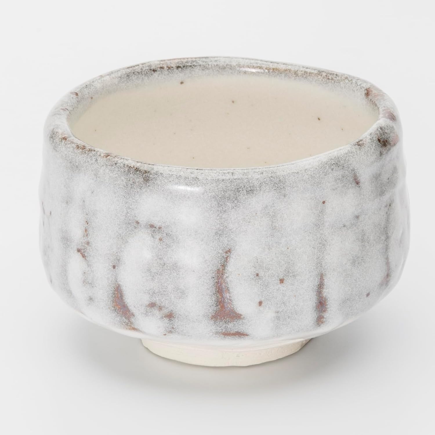 Mino Ware 505-05 Matcha Bowl, Matcha Rice Bowl, Tea Ceremony, Diameter Approx. 4.7 inches (12 cm), Tataki Matsushino White, Made in Japan
