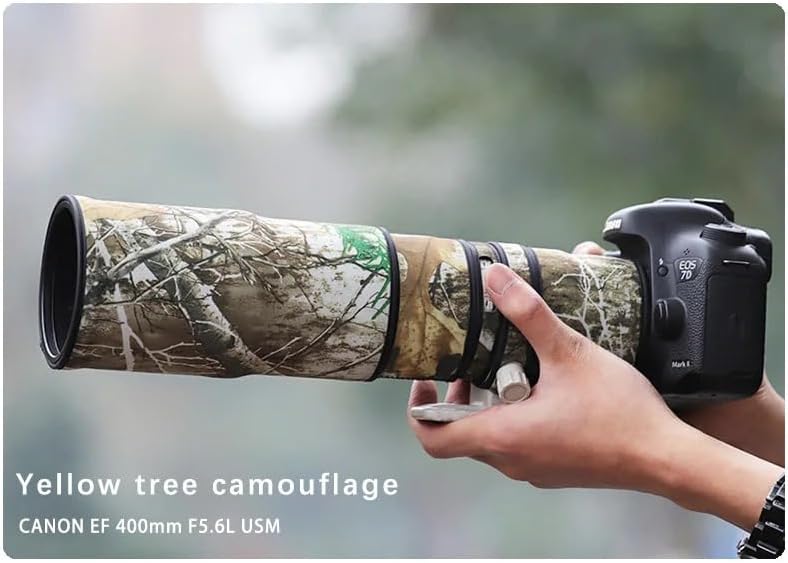 CHASING BIRDS Camouflage Waterproof Lens Coat for CANON EF 400mm F5.6 L USM Rainproof Lens Protective Cover (Big Tree)