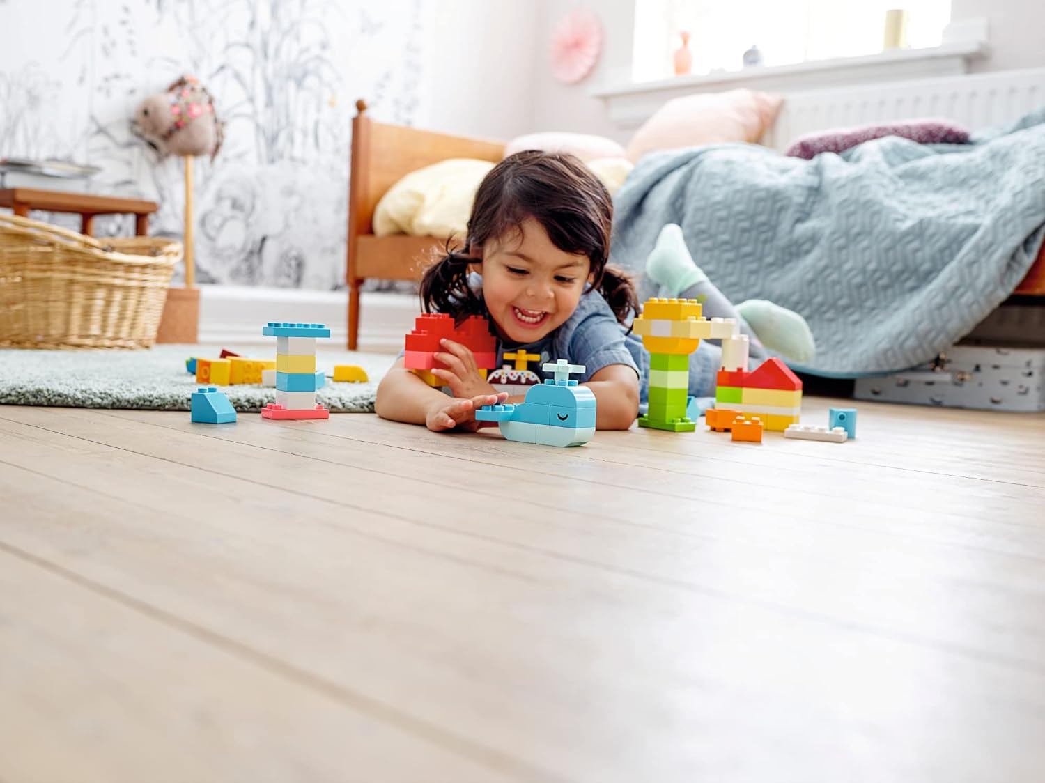 LEGO Duplo 10909 Duplo Various Idea Box (Heart) Toy Blocks Present, Toddler, Babies, Boys, Girls, Ages 1 and a Half