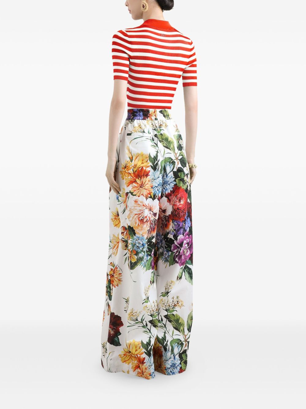 Dolce  Gabbana ドルチェ＆ガッバーナストライプポロシャツ - Image 2