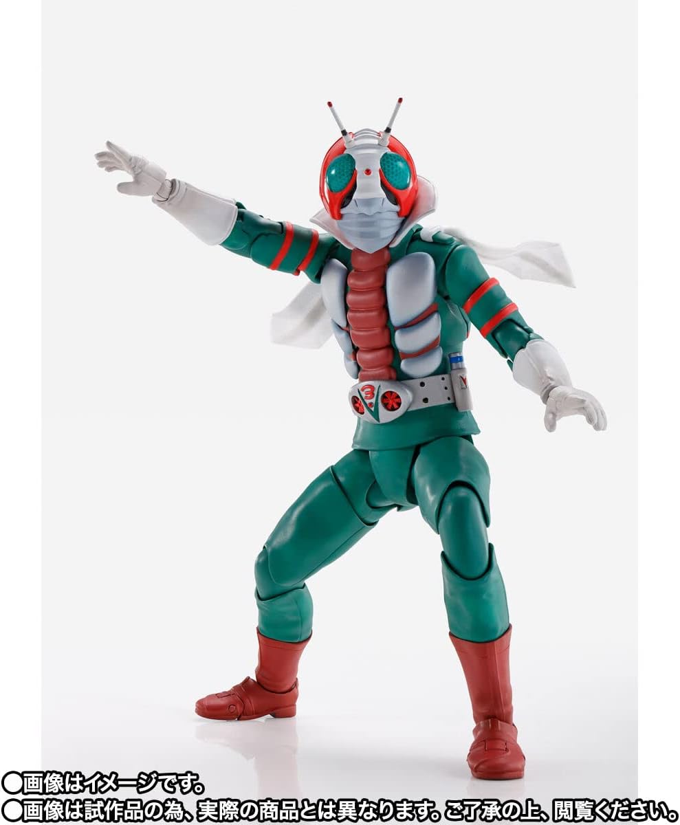 BANDAI SPIRITS S.H. Figuarts Kamen Rider V3, Approx. 5.7 inches (145 mm), ABS & PVC & Fabric, Pre-painted Action Figure