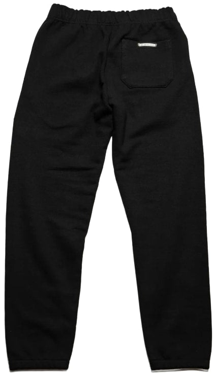 CHROME HEARTS 'PAPER JAM' LEATHER PATCH BLACK SWEATPANTS