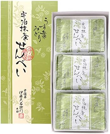 Ito Kyuemon Uji Matcha Senbei Usuha Midori Crackers, 24 Pieces, Gift, Birthday, Present