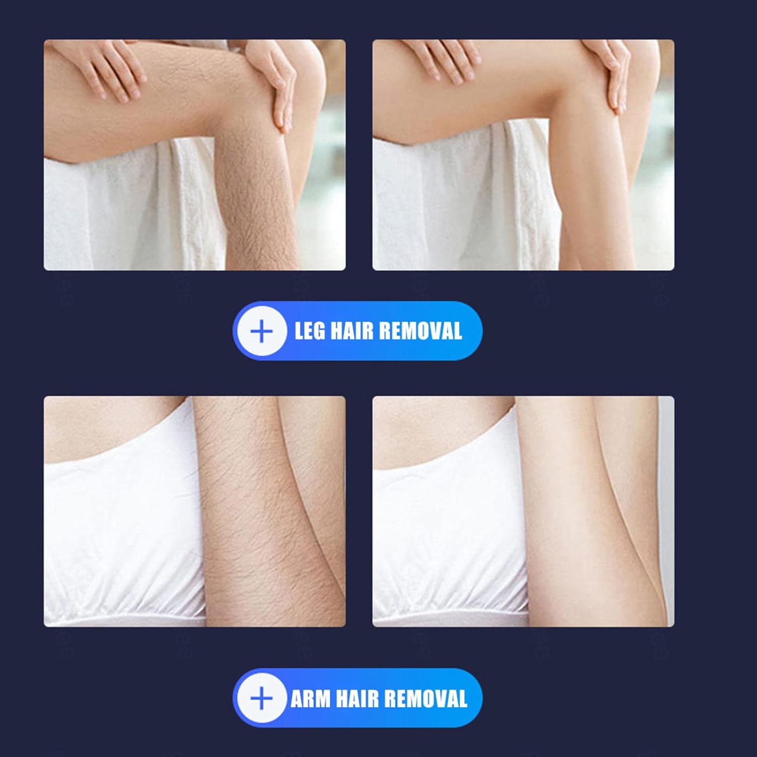 Painless Epilator, Just Rub, Newest Exfoliating Tool, Compact Epilator, Unisex, Quick and Easy Crystal Hair Removal, No Charging, Convenient, Fashionable, Easy to Clean, Magic Eraser Waxing, (Pack of 1), 2-5 Days Delivery, Blue