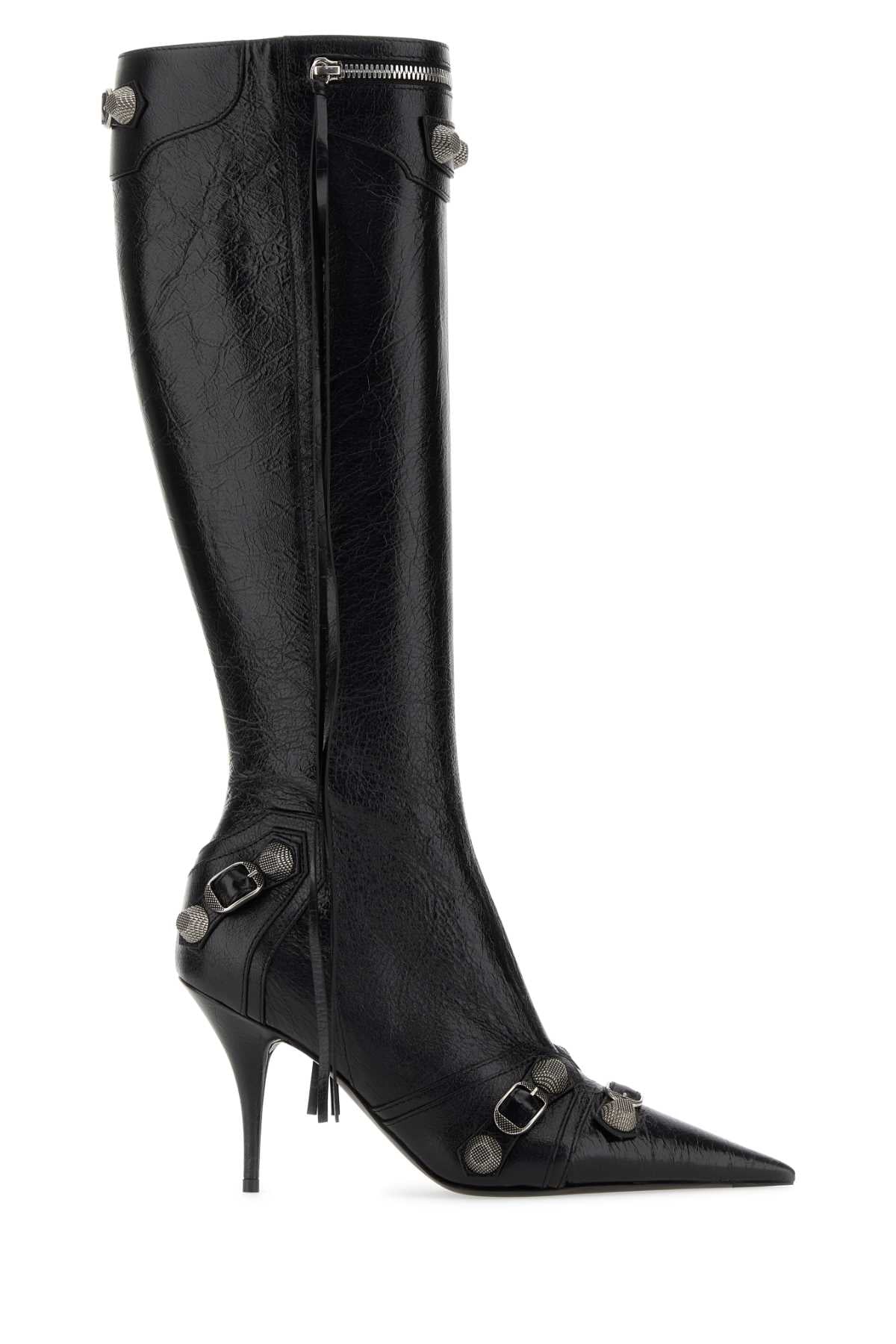 Balenciaga バレンシアガブラックレザーcagoleブーツ - Image 2