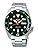 Seiko SRPD63K1 Men's 5 Watch, Sports, Automatic Movement (Manual Winding), Overseas Model, Green, Silver, Bracelet Type