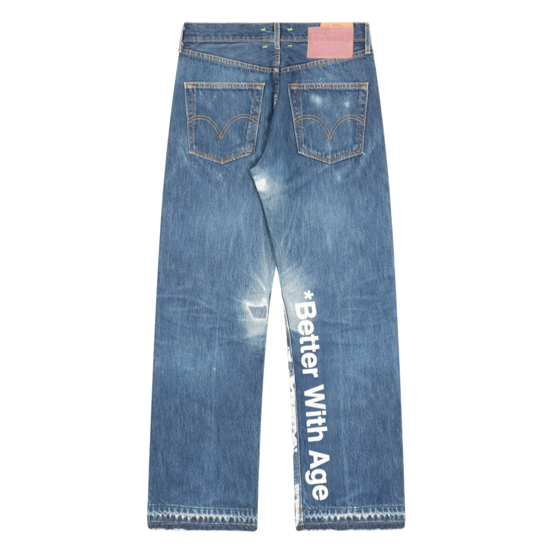 *BETTER WITH AGE 'LIGHT WASH' BATHWATER DENIM JEANS