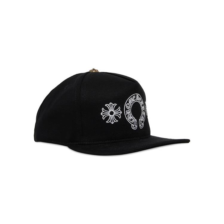 CHROME HEARTS 'HORSESHOE' BLACK SNAPBACK HAT