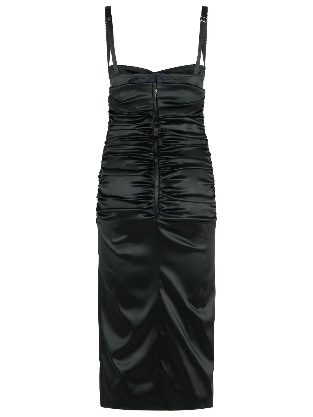 Dolce  Gabbana ドルチェ＆ガッバーナブラックシルクブレンドドレス - Image 2