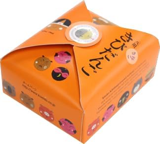 Koeido Kibi Dango (Individual Packaging) with Paper Bag, Okayama Meika (Kinako)