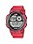 Casio AE-1000W-4AV World Time Digital Men's Watch, Overseas Model, Red, Red (AE-1000W-4AV)