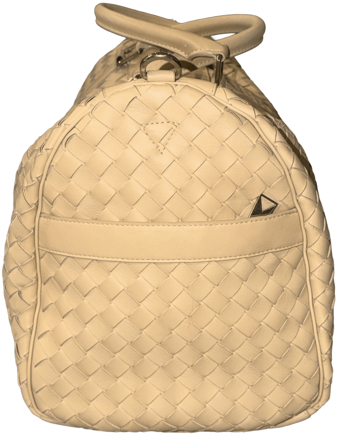 BOTTEGA VENETA 'TAN' WOVEN LEATHER DUFFLE BAG