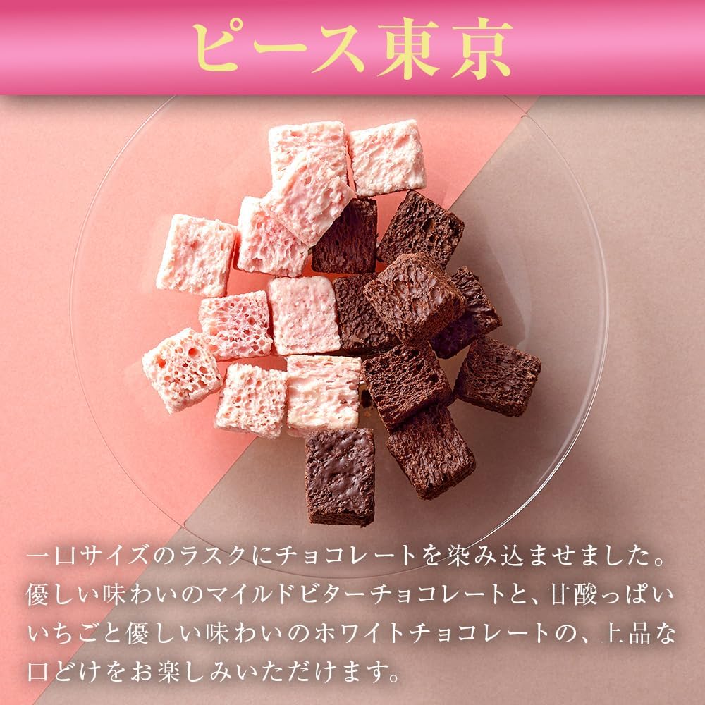 Tokyo Rusk Piece Tokyo MIX, Set of 2 Types, 12 Pieces, Tokyo Souvenir, Taiko Drumstick, Melts Resistant, Perfect Gift for Summer, Rich Bitter Chocolate and Sweet Sour Strawberries, Gift