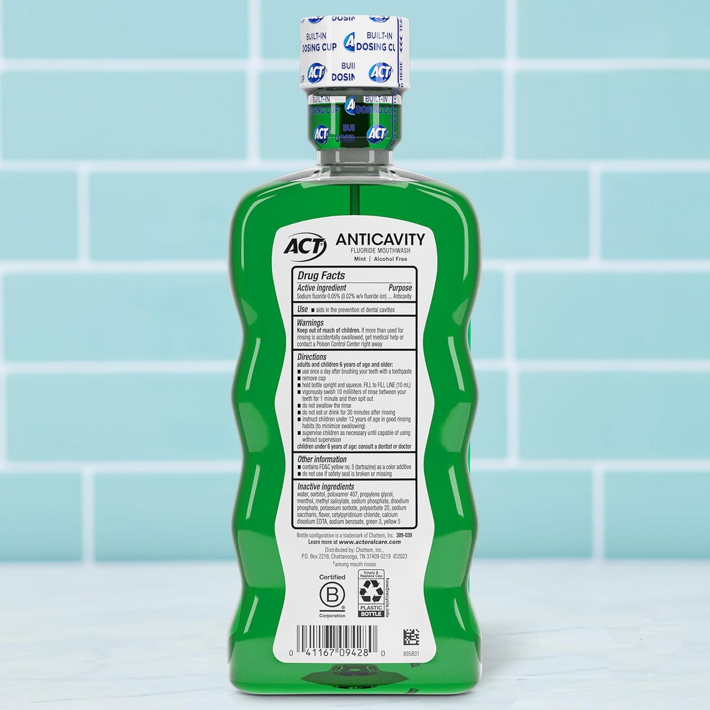 Ley anticavity flúor Rinse, canela, sin alcohol, botella de 18 onzas, 9428, Mint, 1, 1