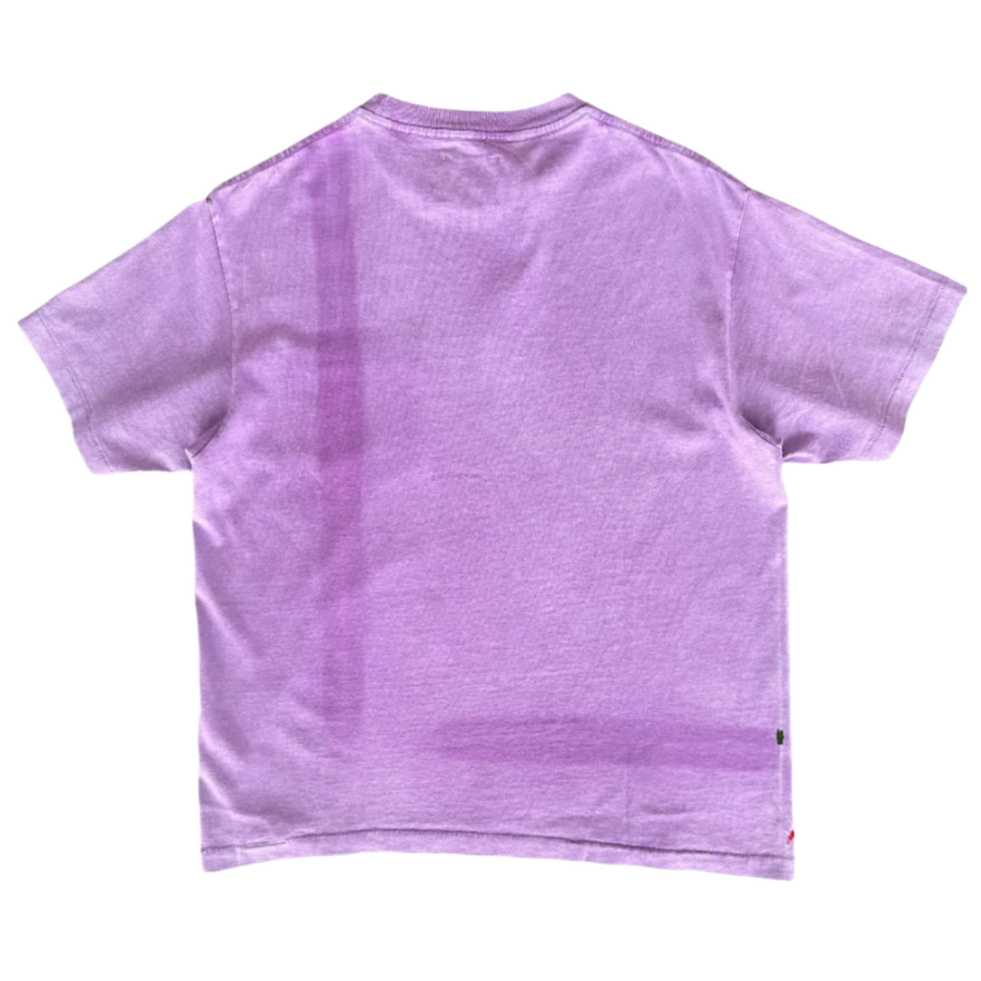 GALLERY DEPT. 'PAINT SPLATTER' PURPLE POCKET TEE