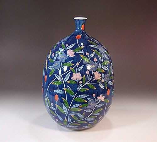 伝統工芸品｜陶器壺・花瓶｜有田焼・伊万里焼・色鍋島様式草花文様｜陶芸家藤井錦彩
