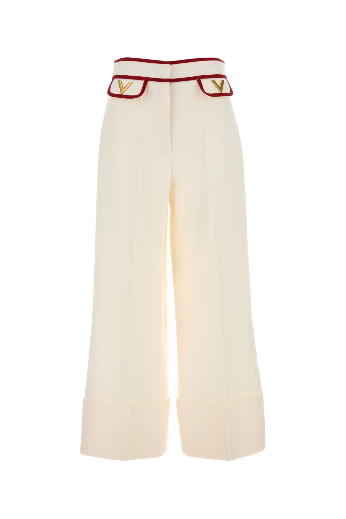 Valentino バレンティーノガラヴァニアイボリークレープパンツ - Image 2