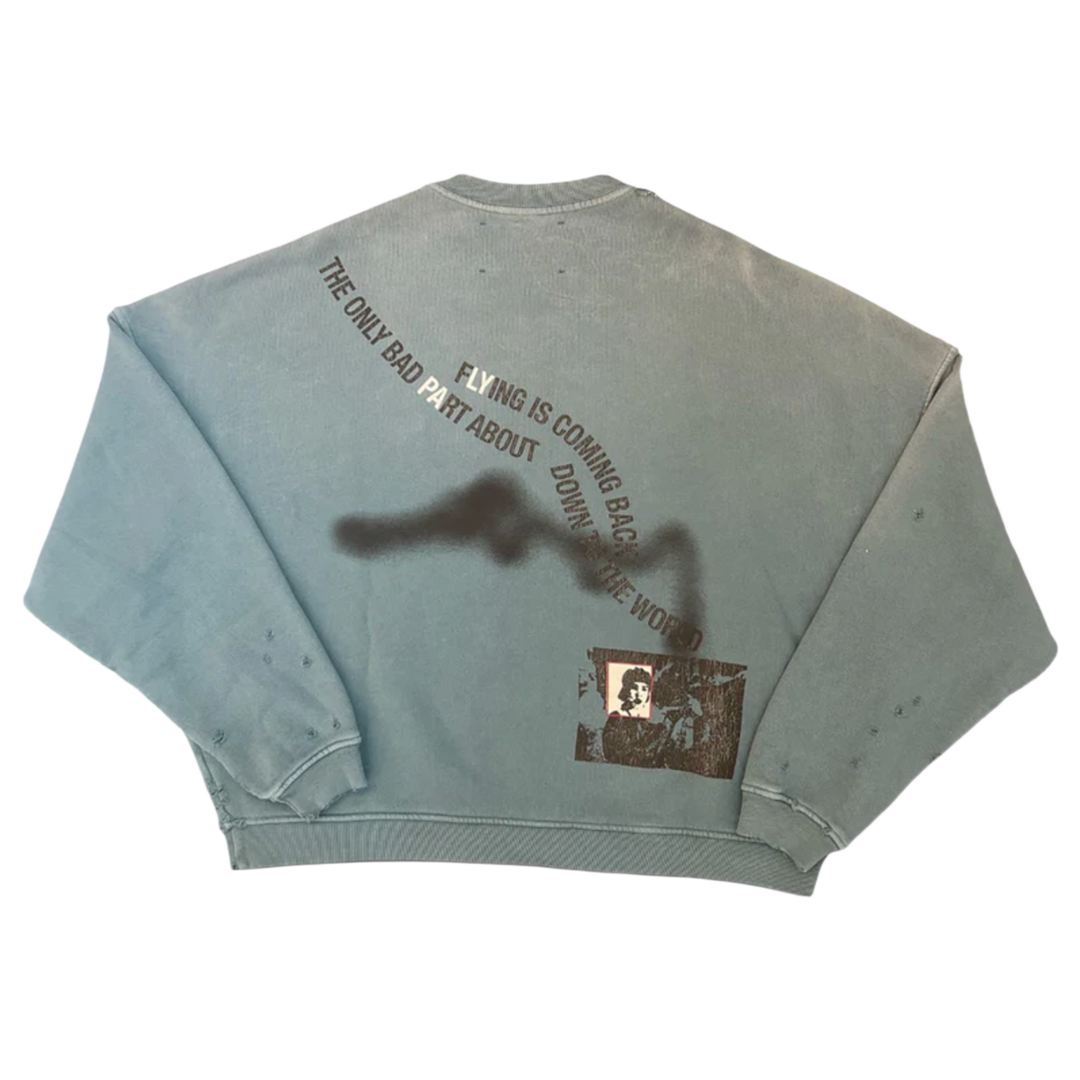 PALY 'TEAL' STREETWISE AIRBRUSH CREWNECK