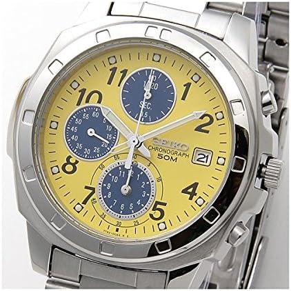Seiko SND409 Chronograph Watch Yellow Fashion Men's