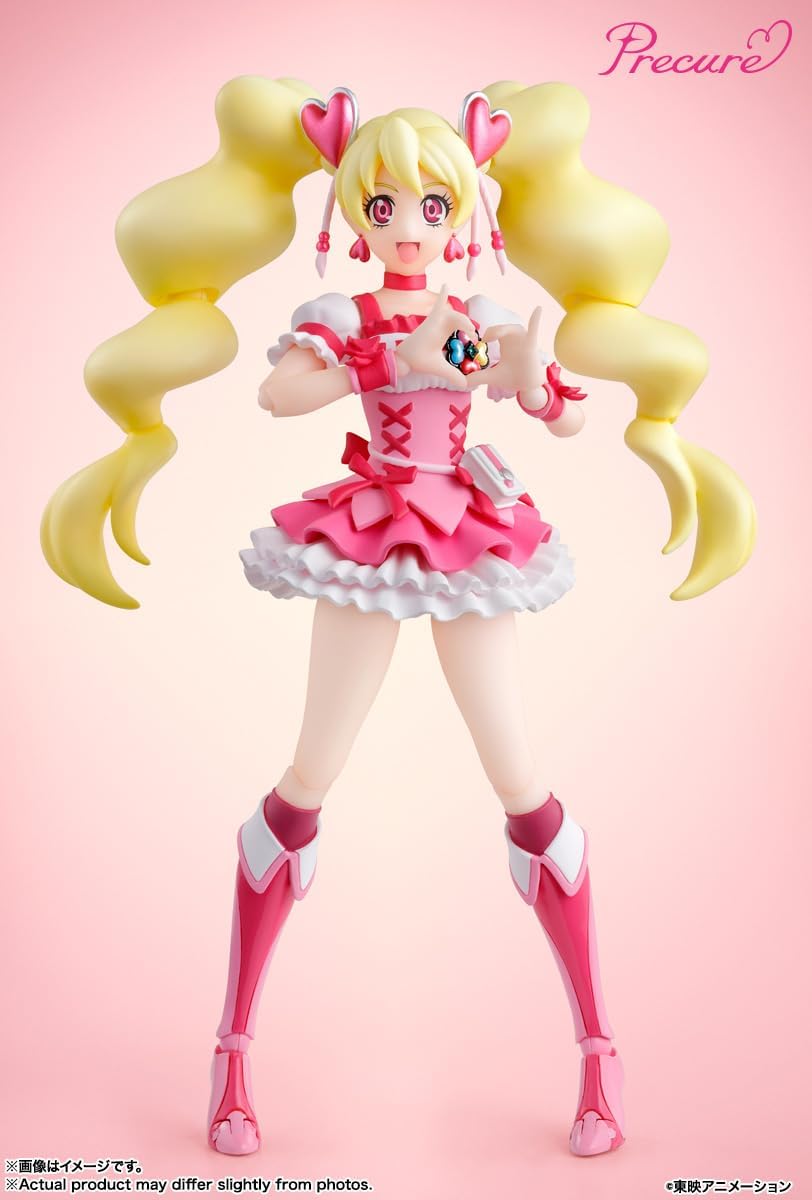 BANDAI SPIRITS S.H. Figuarts Fresh Pretty Cure! Cure Peach Precure Character Designer's Edition, Approx. 5.3 inches (135 mm), ABS & PVC Pre-painted Action Figure