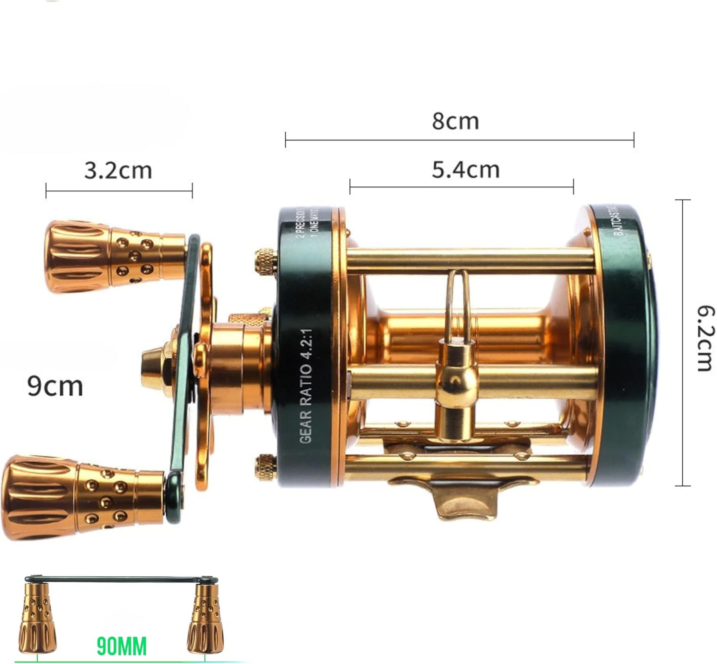 ベイトリール ビッグベイトリール リール 両軸リール 釣り ビッグベイトリール 右ハンドル 左ハンドル スロージギング ロックフィッシュ タイラバ [並行輸入品]