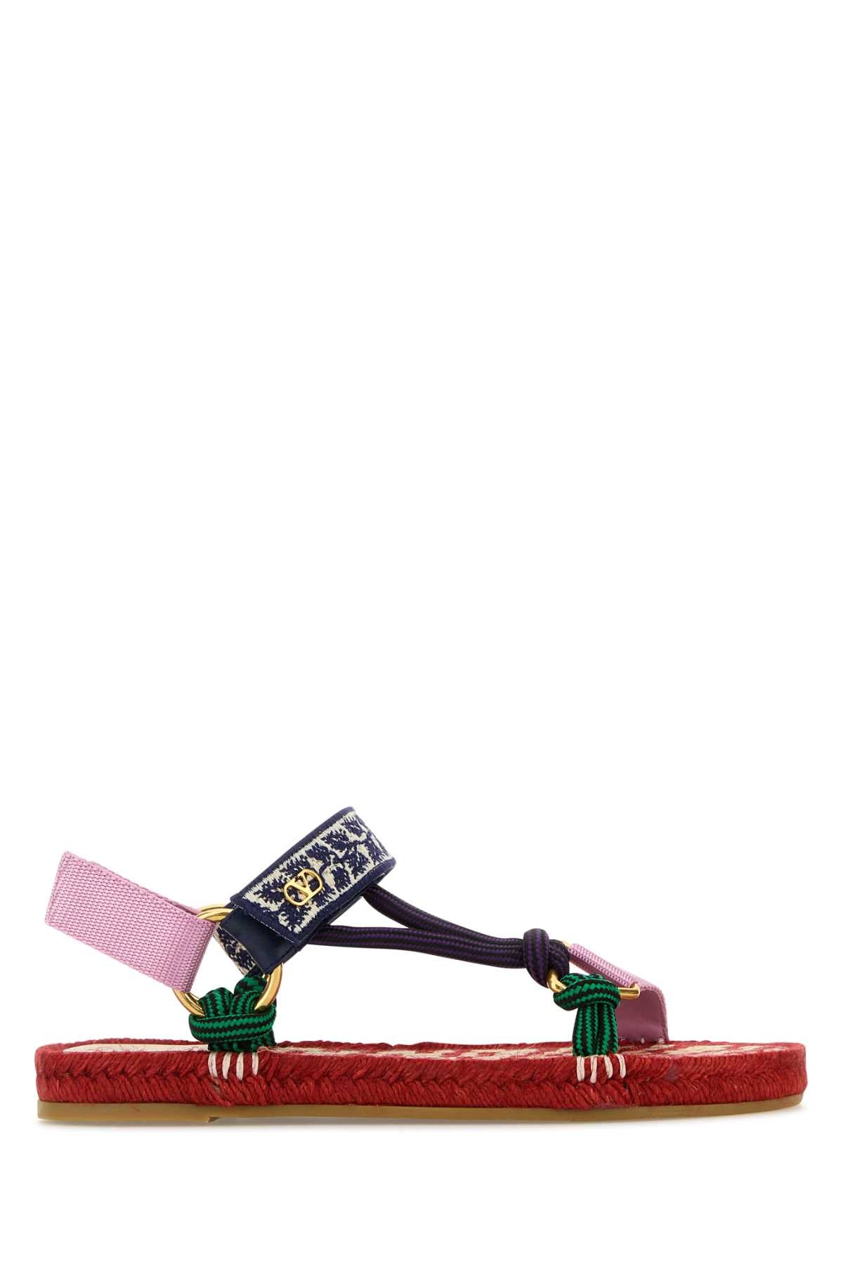 Valentino ヴァレンティーノガラヴァニ刺繍生地パウエルサンダル湖 - Image 2