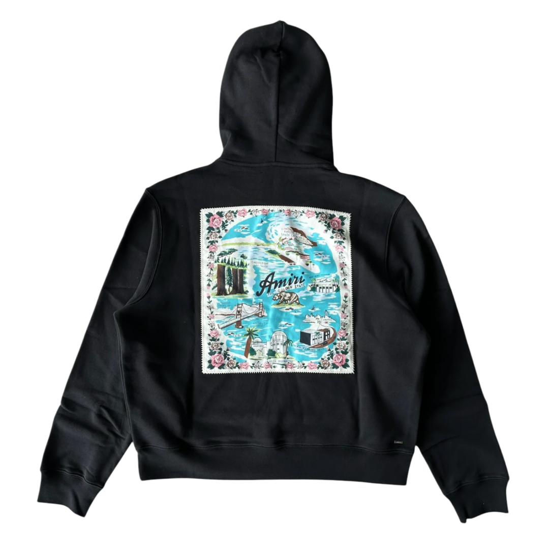 AMIRI 'CALIFORNIA HAWAIIAN' BLACK HOODIE