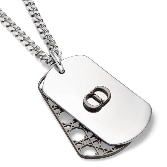 DIOR Cannage Plate Pendant Necklace - Image 2