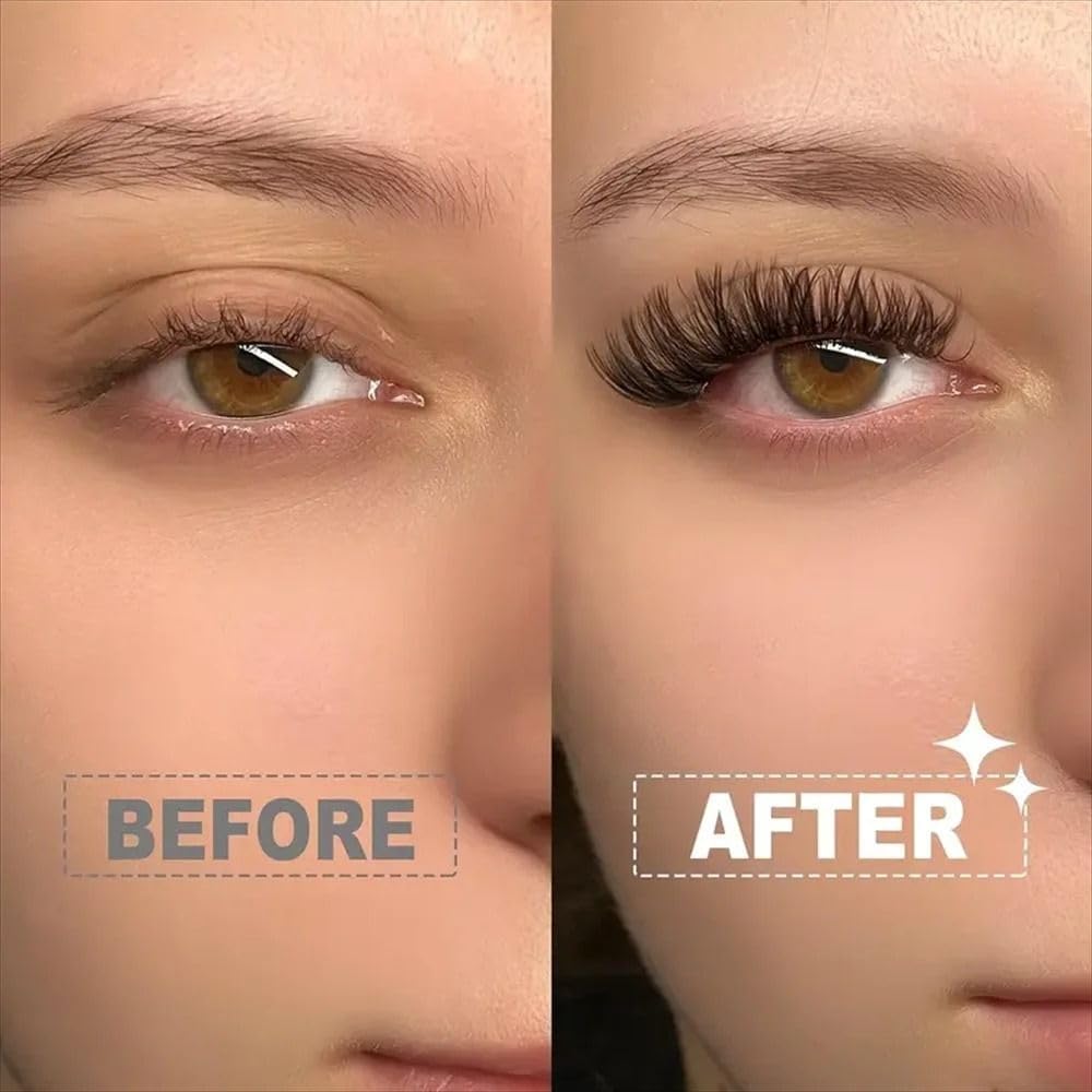 40D Brown Cluster Eyelashes 200 Cluster Graft Individual Volume Eyelash Extensions Makeup Tool Natural Dramatic Look
