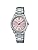 Casio LTP-V005D-4B2 Women's Standard Stainless Steel Pink Dial Three-Hand Analog Watch, Bracelet Type