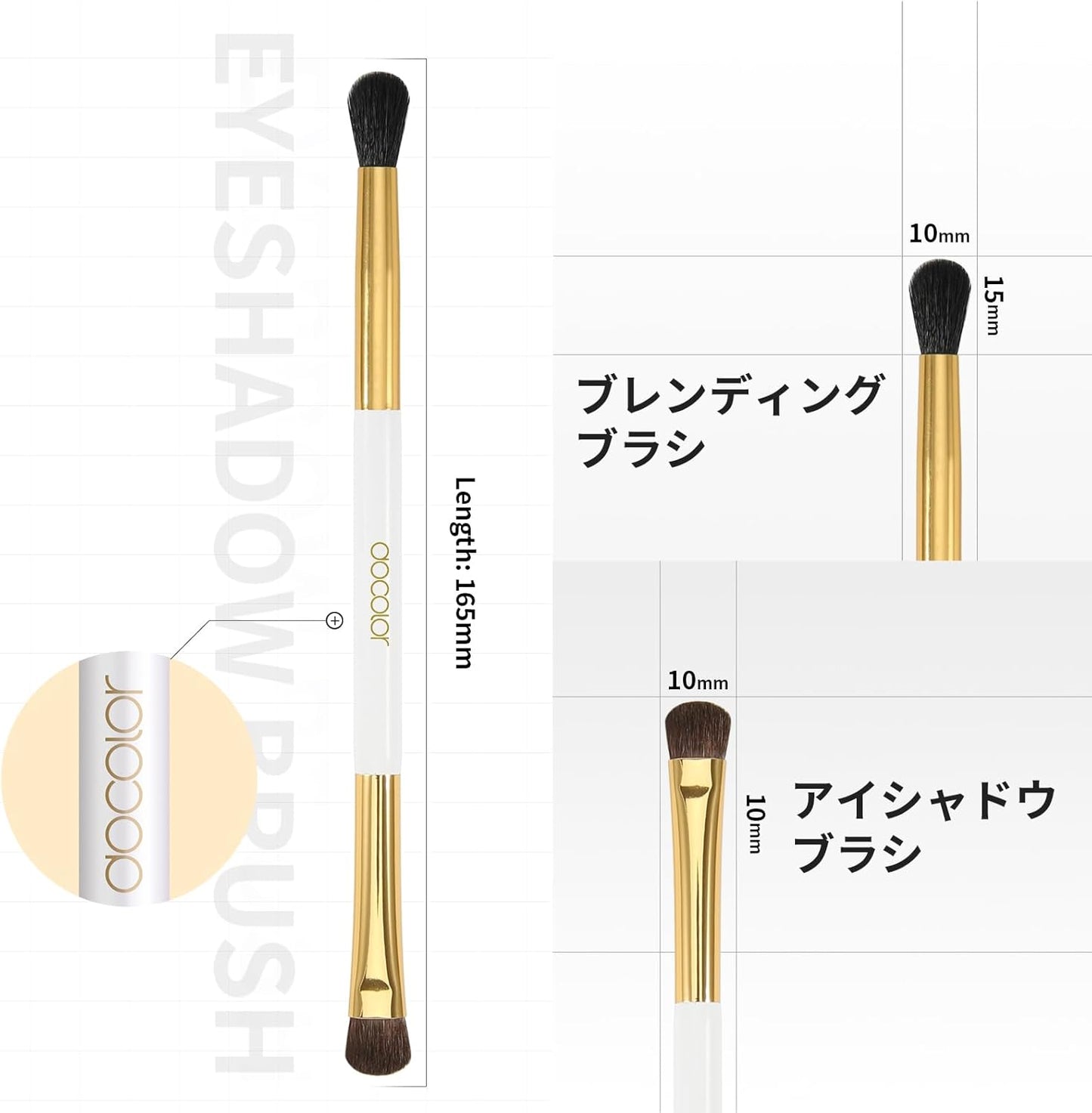 docolor Eyebrow Brush, Eyebrow Brush, Eye Makeup Brush, Eye Shadow Brush, 2-in-1 Screw Brush, Eyebrow Com, Eyebrow Makeup Brush, Eyebrow Makeup Tool, Black, White, Popular, Fiber Bristle, Soft, Easy