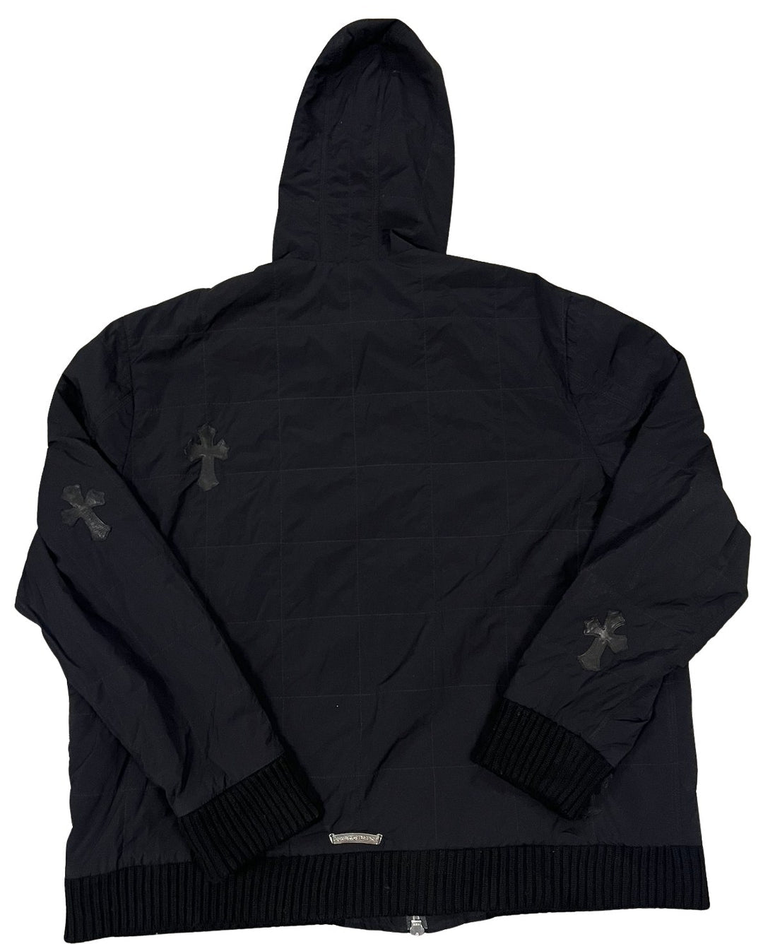 CHROME HEARTS 'BLACK PATCH' NYLON ZIP-UP JACKET