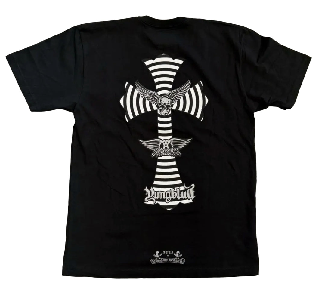 CHROME HEARTS 'AEROSMITH' BLACK TEE