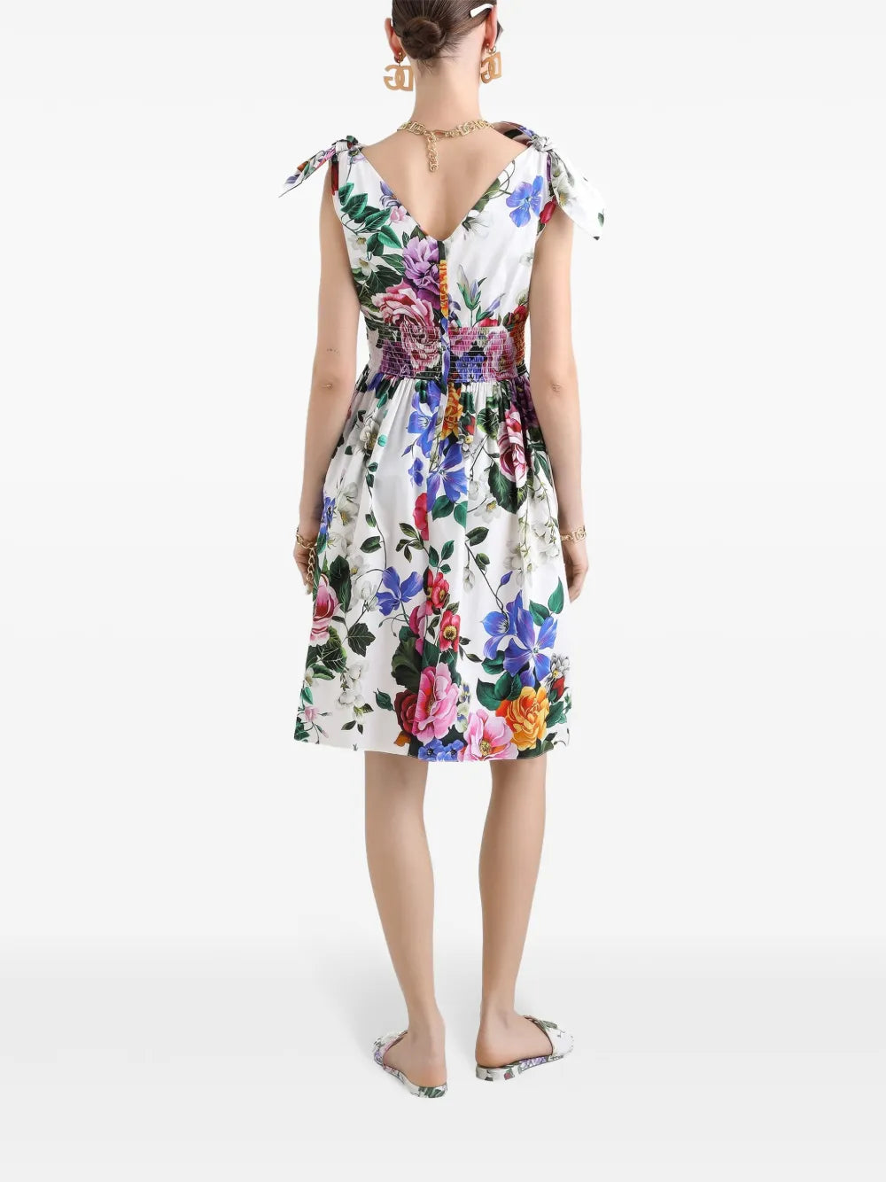 Dolce  Gabbana ドルチェ＆ガッバーナフローラルミディドレス - Image 2