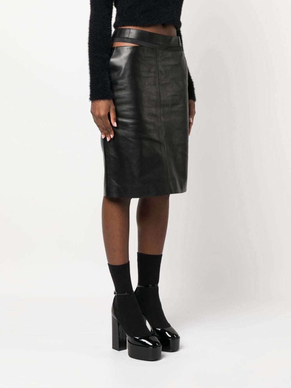 Fendi フェンディレザーミディスカート - Image 2