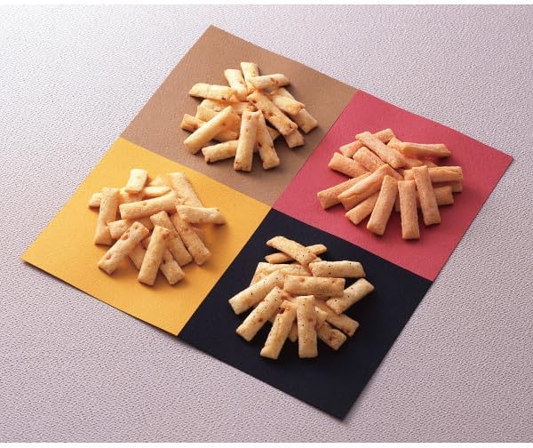 Maker Packaging, Eitaeimoto Pisen Assorted, 12 Bags, Fried Meal, Made with Glutinous Rice, 4 Bags of Peanuts, 4 Bags of Shrimp, 2 Bags of Black Pepper, 2 Bags of Cheese