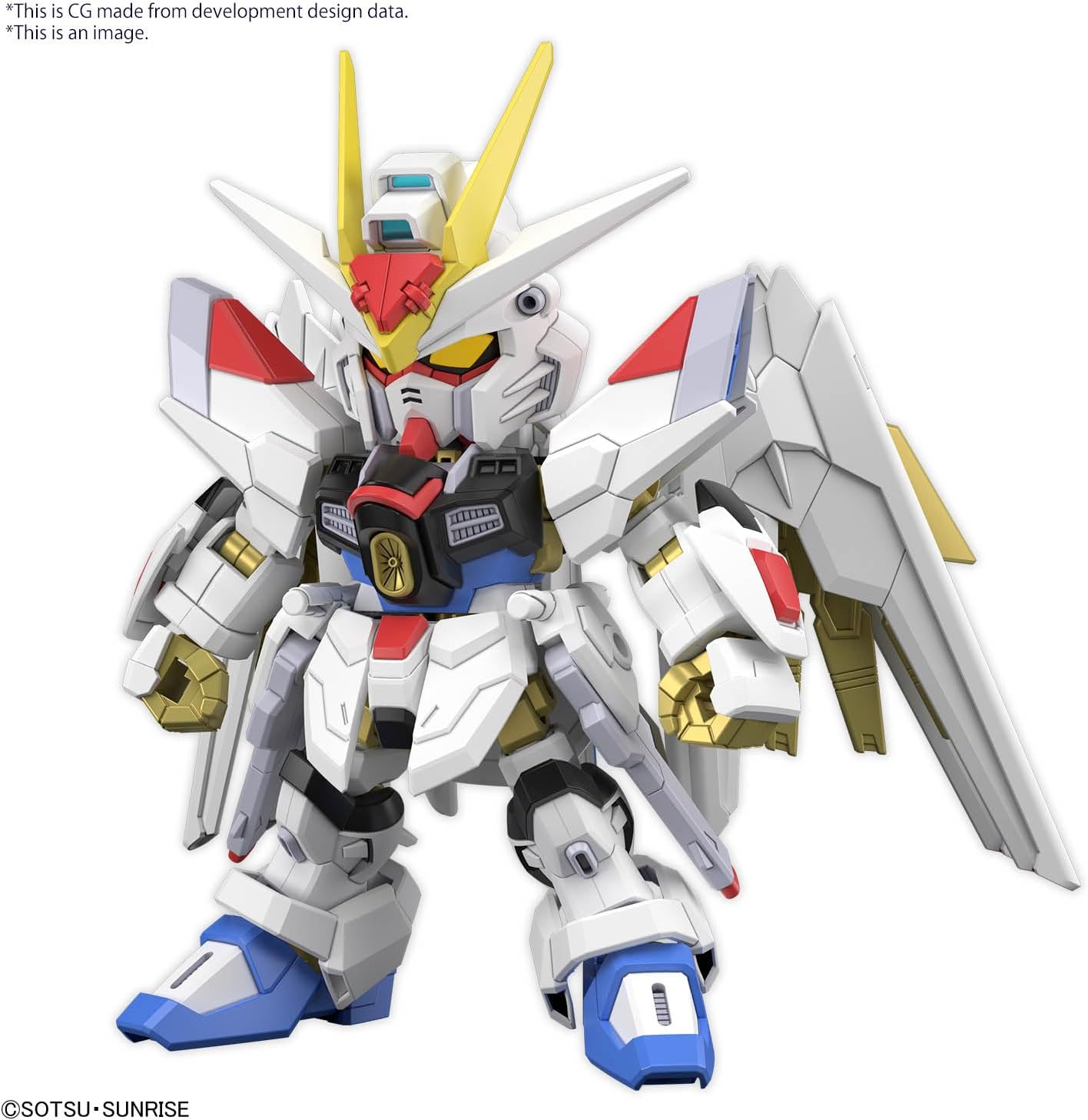SD Gundam Cross Silhouette SDCS Mobile Suit Gundam SEED FREEDOM Mighty Strike Freedom Gundam Color-Coded Plastic Model