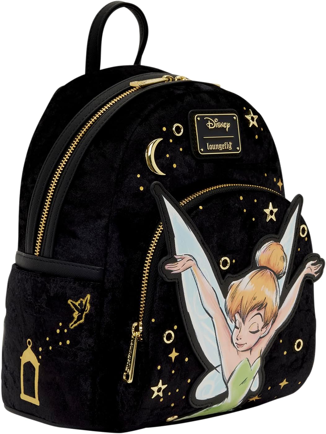 Loungefly Disney: Tinker Bell - Pixie Dust - Mini mochila de terciopelo - Ideal para niños y adultos - Bolsas coleccionables