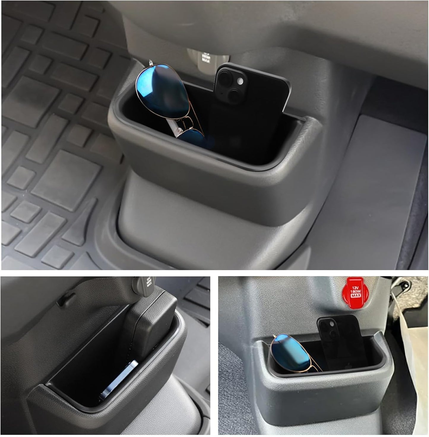 ruiya 2023 New Model Honda N-Box/N-Box Custom JF5 JF6 Console Tray Storage Box Center Lower Box Tray Console Box N-Box Storage Accessory Rubber Material No Rattle Accessory Interior Parts Custom