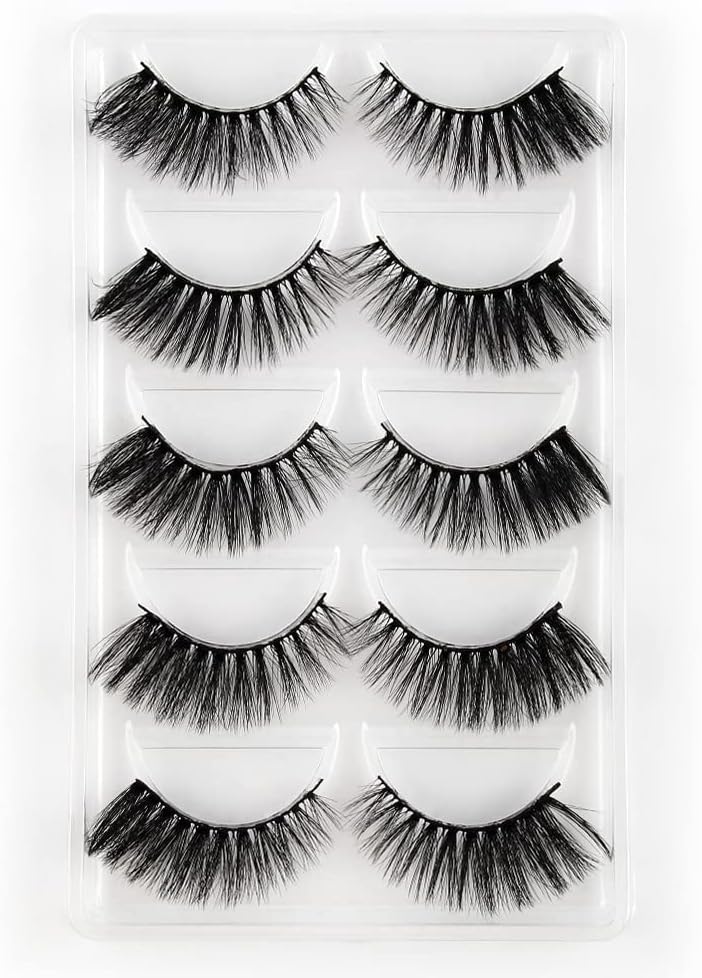 5 Pairs Matsudaya G8 Series Super Dense Recital Stage Makeup Natural Fake Mink False Eyelashes Long Eyelashes Extension Fake Eyelashes Handmade (G806)