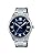 Casio Men's MTP-V005D-2B5 Standard Stainless Steel Blue Roman Dial Analog Watch, Bracelet Type